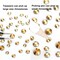 MEIBITE 6796PCS Gold Hotfix Rhinestones Crystal Stones Glass for Fabric Clothes Shirts Sparkly Flat Back Round with Tweezers and Picking Pen (SS6~SS30 Set)
